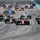 A photo of the start of the Miami Grand Prix in 2022.